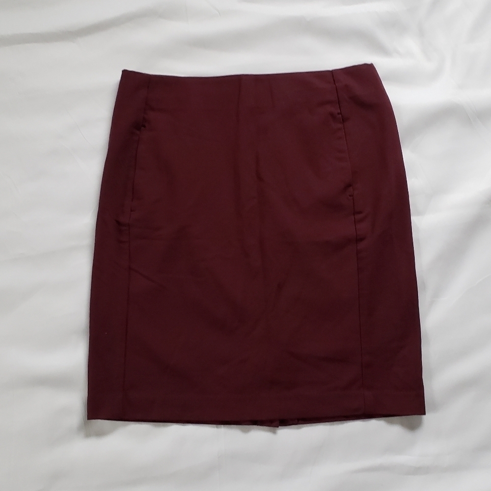 J. Jill Pointe Pull On Burgundy Maroon Purple Skirt Size Medium